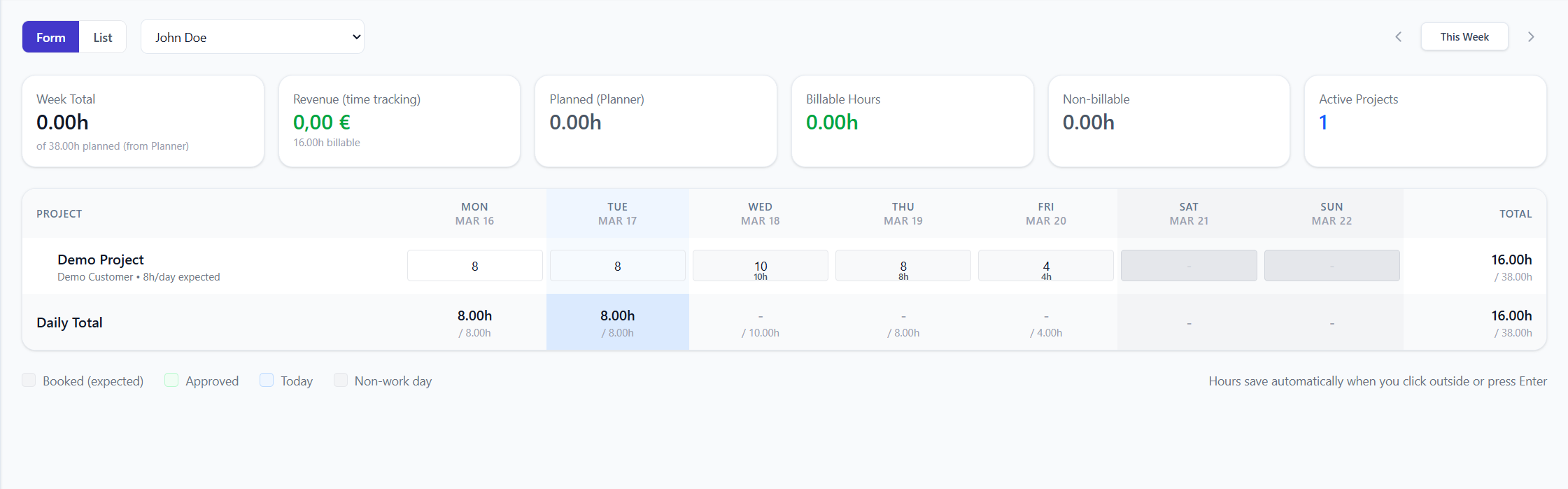 ClockHog time tracker